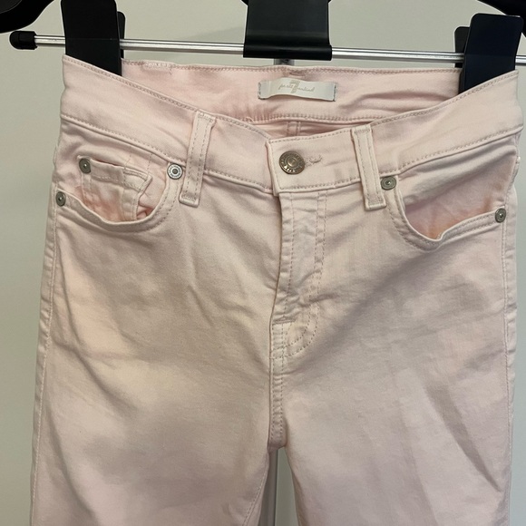 7 For All Mankind Pink Ankle Skinny Jeans - Picture 10 of 13